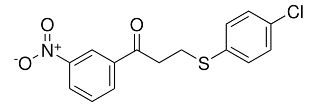 3-((4-CHLOROPHENYL)THIO)-1-(3-NITROPHENYL)-1-PROPANONE AldrichCPR