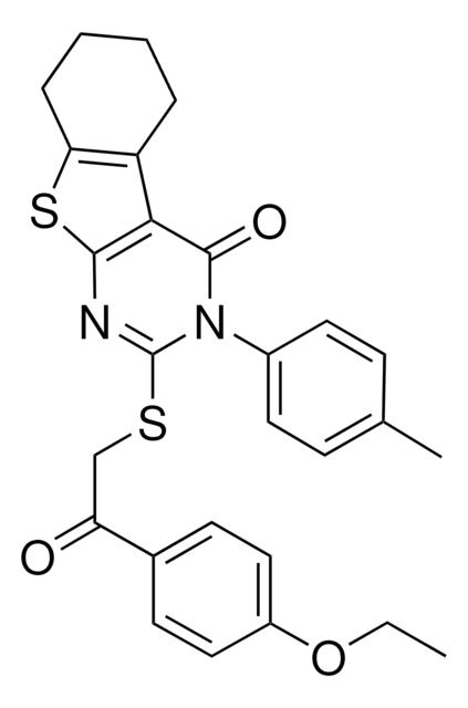 2-{[2-(4-ETHOXYPHENYL)-2-OXOETHYL]SULFANYL}-3-(4-METHYLPHENYL)-5,6,7,8-TETRAHYDRO[1]BENZOTHIENO[2,3-D]PYRIMIDIN-4(3H)-ONE AldrichCPR