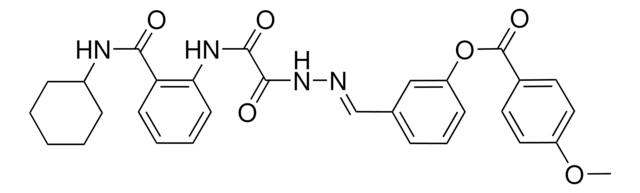 3-{(E)-[2-(2-{2-[(CYCLOHEXYLAMINO)CARBONYL]ANILINO}-2-OXOACETYL)HYDRAZONO]METHYL}PHENYL 4-METHOXYBENZOATE AldrichCPR