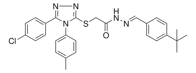 N'-[(E)-(4-TERT-BUTYLPHENYL)METHYLIDENE]-2-{[5-(4-CHLOROPHENYL)-4-(4-METHYLPHENYL)-4H-1,2,4-TRIAZOL-3-YL]SULFANYL}ACETOHYDRAZIDE AldrichCPR