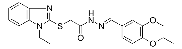 N'-(4-ETHOXY-3-MEO-BENZYLIDENE)2-((1-ET-1H-BENZIMIDAZOL-2-YL)THIO)ACETOHYDRAZIDE AldrichCPR