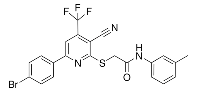 2-{[6-(4-BROMOPHENYL)-3-CYANO-4-(TRIFLUOROMETHYL)-2-PYRIDINYL]SULFANYL}-N-(3-METHYLPHENYL)ACETAMIDE AldrichCPR