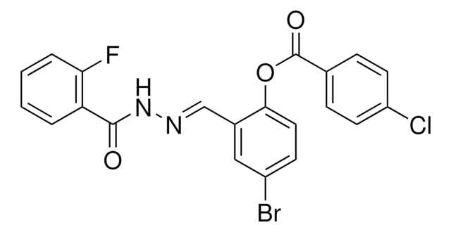 4-BROMO-2-(2-(2-FLUOROBENZOYL)CARBOHYDRAZONOYL)PHENYL 4-CHLOROBENZOATE AldrichCPR