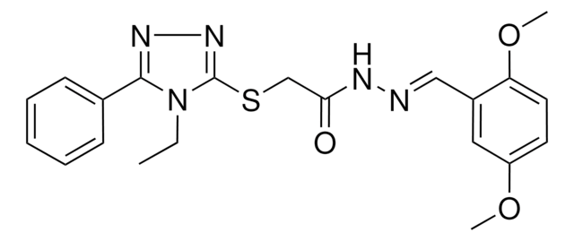 N'-[(E)-(2,5-DIMETHOXYPHENYL)METHYLIDENE]-2-[(4-ETHYL-5-PHENYL-4H-1,2,4-TRIAZOL-3-YL)SULFANYL]ACETOHYDRAZIDE AldrichCPR