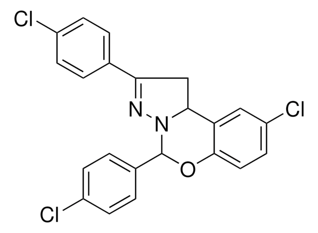 9-CHLORO-2,5-BIS(4-CHLOROPHENYL)-1,10B-DIHYDROPYRAZOLO(1,5-C)(1,3)BENZOXAZINE AldrichCPR