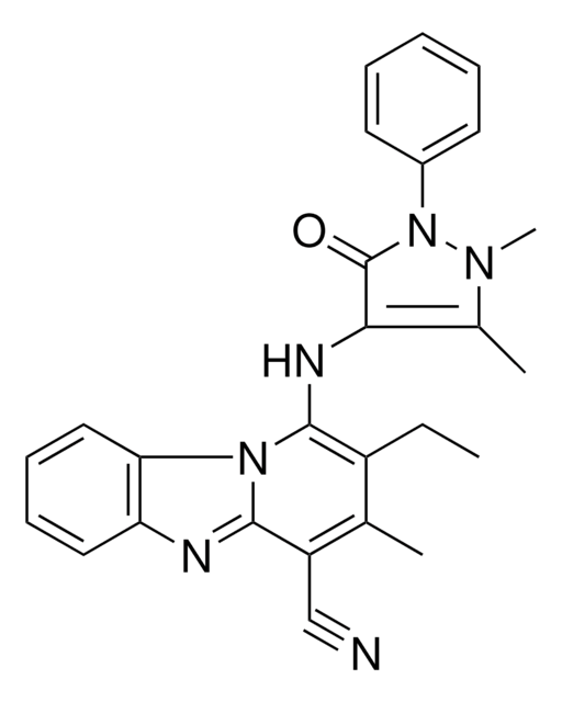 1-[(1,5-DIMETHYL-3-OXO-2-PHENYL-2,3-DIHYDRO-1H-PYRAZOL-4-YL)AMINO]-2-ETHYL-3-METHYLPYRIDO[1,2-A]BENZIMIDAZOLE-4-CARBONITRILE AldrichCPR