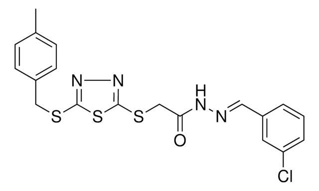 N'-[(E)-(3-CHLOROPHENYL)METHYLIDENE]-2-({5-[(4-METHYLBENZYL)SULFANYL]-1,3,4-THIADIAZOL-2-YL}SULFANYL)ACETOHYDRAZIDE AldrichCPR