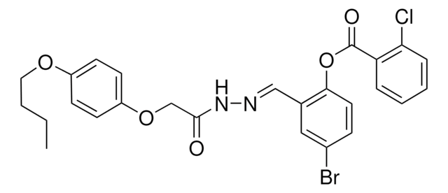 4-BROMO-2-(2-((4-BUTOXYPHENOXY)ACETYL)CARBOHYDRAZONOYL)PHENYL 2-CHLOROBENZOATE AldrichCPR