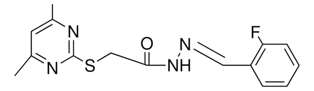 2-(4,6-DIMETHYL-PYRIMIDIN-2-YLSULFANYL)-ACETIC ACID (2-F-BENZYLIDENE)-HYDRAZIDE AldrichCPR