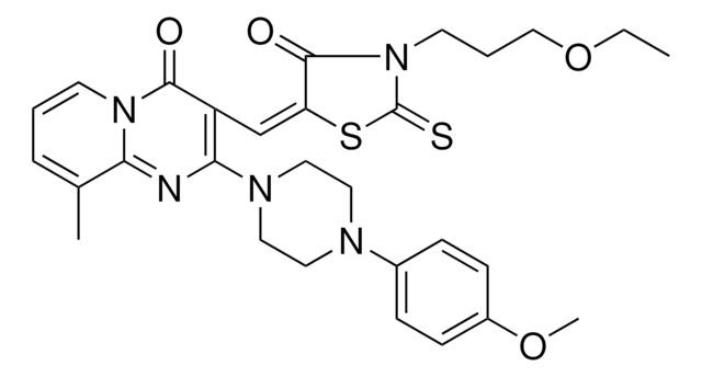 3-{(E)-[3-(3-ETHOXYPROPYL)-4-OXO-2-THIOXO-1,3-THIAZOLIDIN-5-YLIDENE]METHYL}-2-[4-(4-METHOXYPHENYL)-1-PIPERAZINYL]-9-METHYL-4H-PYRIDO[1,2-A]PYRIMIDIN-4-ONE AldrichCPR