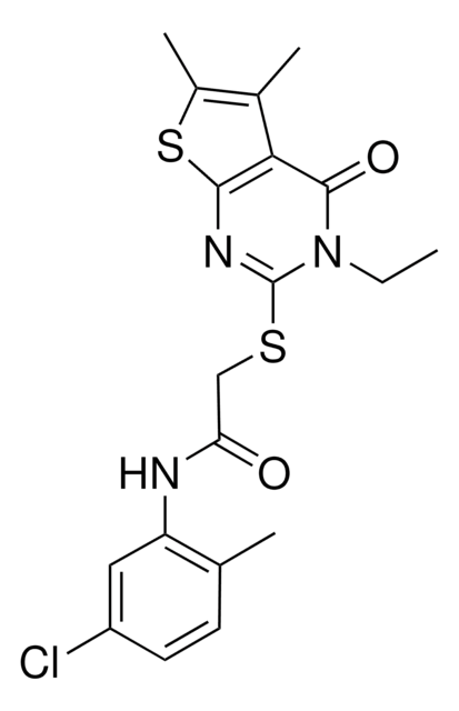 N-(5-CHLORO-2-METHYLPHENYL)-2-[(3-ETHYL-5,6-DIMETHYL-4-OXO-3,4-DIHYDROTHIENO[2,3-D]PYRIMIDIN-2-YL)SULFANYL]ACETAMIDE AldrichCPR