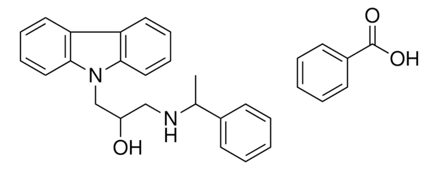 1-CARBAZOL-9-YL-3-(1-PHENYL-ETHYLAMINO)-PROPAN-2-OL, BENZOATE AldrichCPR