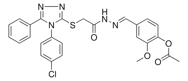 4-{(E)-[({[4-(4-CHLOROPHENYL)-5-PHENYL-4H-1,2,4-TRIAZOL-3-YL]SULFANYL}ACETYL)HYDRAZONO]METHYL}-2-METHOXYPHENYL ACETATE AldrichCPR