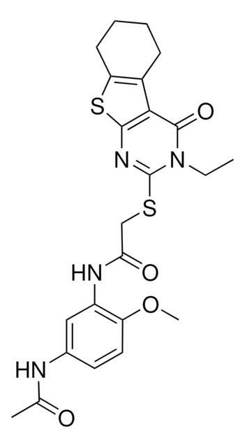 N-[5-(ACETYLAMINO)-2-METHOXYPHENYL]-2-[(3-ETHYL-4-OXO-3,4,5,6,7,8-HEXAHYDRO[1]BENZOTHIENO[2,3-D]PYRIMIDIN-2-YL)SULFANYL]ACETAMIDE AldrichCPR