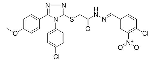 N'-[(E)-(4-CHLORO-3-NITROPHENYL)METHYLIDENE]-2-{[4-(4-CHLOROPHENYL)-5-(4-METHOXYPHENYL)-4H-1,2,4-TRIAZOL-3-YL]SULFANYL}ACETOHYDRAZIDE AldrichCPR