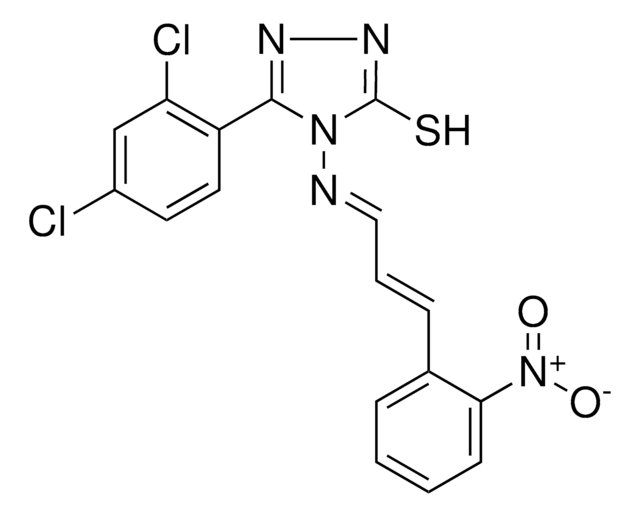 5-(2,4-DICHLOROPHENYL)-4-{[(E,2E)-3-(2-NITROPHENYL)-2-PROPENYLIDENE]AMINO}-4H-1,2,4-TRIAZOL-3-YL HYDROSULFIDE AldrichCPR