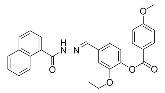 2-ETHOXY-4-(2-(1-NAPHTHOYL)CARBOHYDRAZONOYL)PHENYL 4-METHOXYBENZOATE AldrichCPR