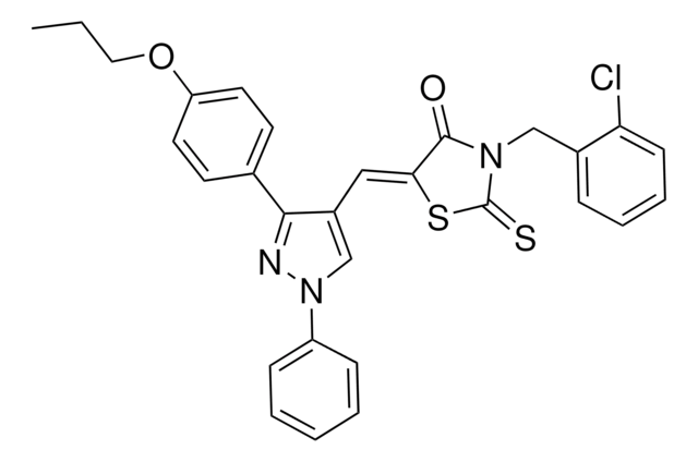 (5Z)-3-(2-CHLOROBENZYL)-5-{[1-PHENYL-3-(4-PROPOXYPHENYL)-1H-PYRAZOL-4-YL]METHYLENE}-2-THIOXO-1,3-THIAZOLIDIN-4-ONE AldrichCPR