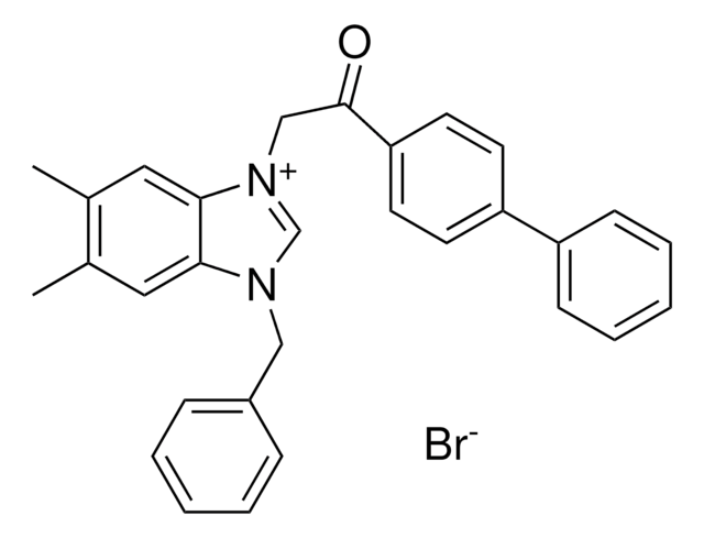 3-BENZYL-1-(2-(1,1'-BIPHENYL)-4-YL-2-OXOETHYL)-5,6-DIMETHYL-3H-BENZIMIDAZOL-1-IUM BROMIDE AldrichCPR