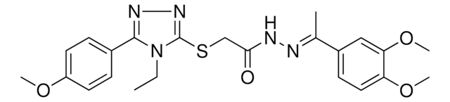 N'-[(E)-1-(3,4-DIMETHOXYPHENYL)ETHYLIDENE]-2-{[4-ETHYL-5-(4-METHOXYPHENYL)-4H-1,2,4-TRIAZOL-3-YL]SULFANYL}ACETOHYDRAZIDE AldrichCPR