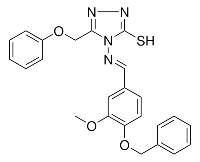 4-({(E)-[4-(BENZYLOXY)-3-METHOXYPHENYL]METHYLIDENE}AMINO)-5-(PHENOXYMETHYL)-4H-1,2,4-TRIAZOLE-3-THIOL AldrichCPR