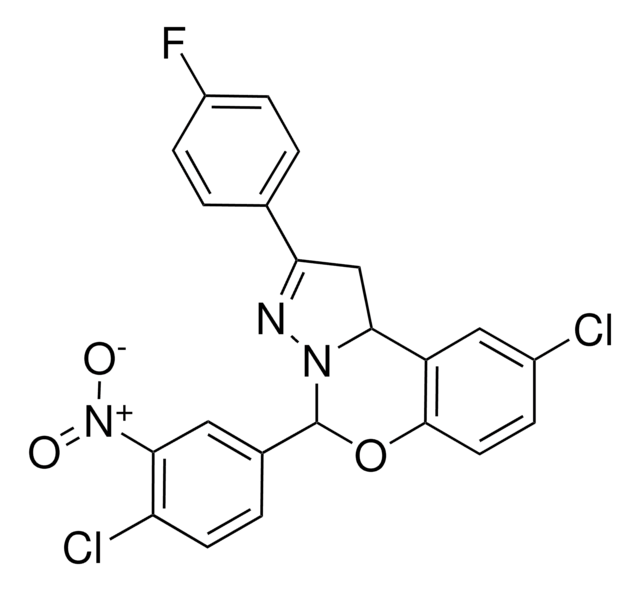 9-CHLORO-5-(4-CHLORO-3-NITROPHENYL)-2-(4-FLUOROPHENYL)-1,10B-DIHYDROPYRAZOLO[1,5-C][1,3]BENZOXAZINE AldrichCPR