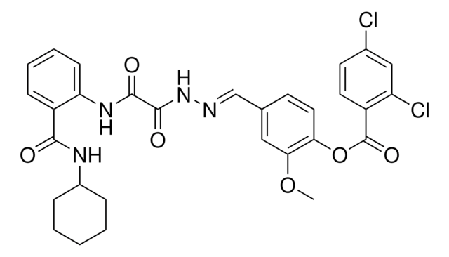 4-((E)-{[{2-[(CYCLOHEXYLAMINO)CARBONYL]ANILINO}(OXO)ACETYL]HYDRAZONO}METHYL)-2-METHOXYPHENYL 2,4-DICHLOROBENZOATE AldrichCPR