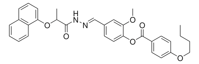 2-MEO-4-(2-(2-(1-NAPHTHYLOXY)PROPANOYL)CARBOHYDRAZONOYL)PHENYL 4-BUTOXYBENZOATE AldrichCPR