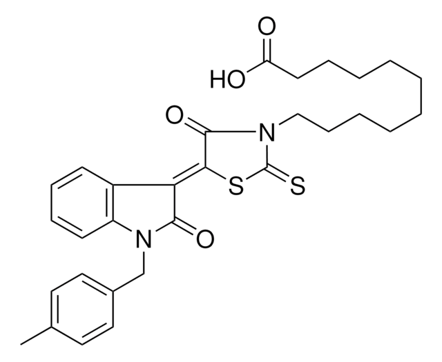 11-{(5Z)-5-[1-(4-METHYLBENZYL)-2-OXO-1,2-DIHYDRO-3H-INDOL-3-YLIDENE]-4-OXO-2-THIOXO-1,3-THIAZOLIDIN-3-YL}UNDECANOIC ACID AldrichCPR