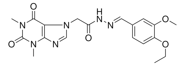 2-(1,3-DIMETHYL-2,6-DIOXO-1,2,3,6-TETRAHYDRO-7H-PURIN-7-YL)-N'-[(E)-(4-ETHOXY-3-METHOXYPHENYL)METHYLIDENE]ACETOHYDRAZIDE AldrichCPR