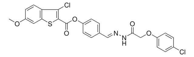 4-((E)-{2-[2-(4-CHLOROPHENOXY)ACETYL]HYDRAZONO}METHYL)PHENYL 3-CHLORO-6-METHOXY-1-BENZOTHIOPHENE-2-CARBOXYLATE AldrichCPR