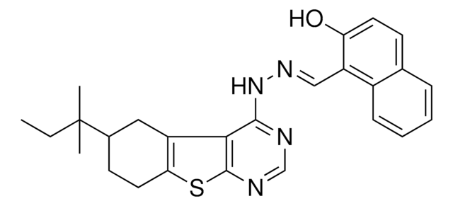 2-HYDROXY-1-NAPHTHALDEHYDE (6-TERT-PENTYL-5,6,7,8-TETRAHYDRO[1]BENZOTHIENO[2,3-D]PYRIMIDIN-4-YL)HYDRAZONE AldrichCPR