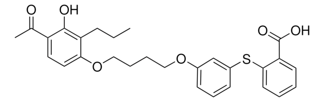 2-([3-[4-(4-ACETYL-3-HYDROXY-2-PROPYLPHENOXY)BUTOXY]PHENYL]SULFANYL)BENZOIC ACID AldrichCPR