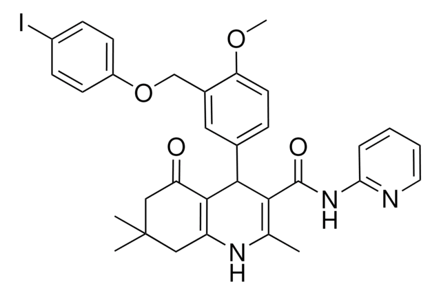 4-{3-[(4-IODOPHENOXY)METHYL]-4-METHOXYPHENYL}-2,7,7-TRIMETHYL-5-OXO-N-(2-PYRIDINYL)-1,4,5,6,7,8-HEXAHYDRO-3-QUINOLINECARBOXAMIDE AldrichCPR