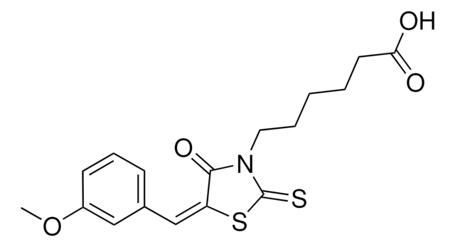 6-(5-(3-METHOXYBENZYLIDENE)-4-OXO-2-THIOXO-1,3-THIAZOLIDIN-3-YL)HEXANOIC ACID AldrichCPR