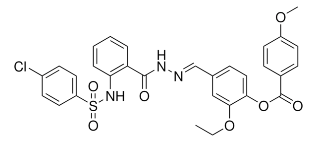 4-{(E)-[(2-{[(4-CHLOROPHENYL)SULFONYL]AMINO}BENZOYL)HYDRAZONO]METHYL}-2-ETHOXYPHENYL 4-METHOXYBENZOATE AldrichCPR