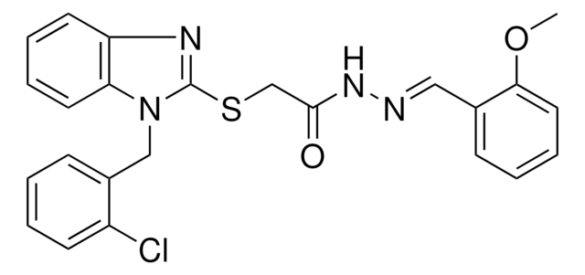 2-{[1-(2-CHLOROBENZYL)-1H-BENZIMIDAZOL-2-YL]SULFANYL}-N'-[(E)-(2-METHOXYPHENYL)METHYLIDENE]ACETOHYDRAZIDE AldrichCPR