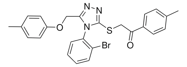 2-({4-(2-BROMOPHENYL)-5-[(4-METHYLPHENOXY)METHYL]-4H-1,2,4-TRIAZOL-3-YL}SULFANYL)-1-(4-METHYLPHENYL)ETHANONE AldrichCPR