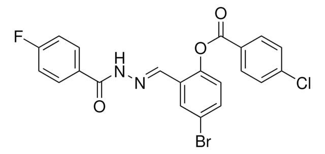 4-BROMO-2-(2-(4-FLUOROBENZOYL)CARBOHYDRAZONOYL)PHENYL 4-CHLOROBENZOATE AldrichCPR