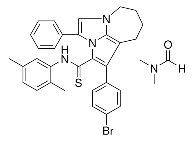 1-(4-BROMOPHENYL)-N-(2,5-DIMETHYLPHENYL)-3-PHENYL-5,6,7,8-TETRAHYDRO-2A,4A-DIAZACYCLOPENTA[CD]AZULENE-2-CARBOTHIOAMIDE COMPOUND WITH DIMETHYLFORMAMIDE AldrichCPR