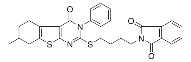 2-{4-[(7-METHYL-4-OXO-3-PHENYL-3,4,5,6,7,8-HEXAHYDRO[1]BENZOTHIENO[2,3-D]PYRIMIDIN-2-YL)SULFANYL]BUTYL}-1H-ISOINDOLE-1,3(2H)-DIONE AldrichCPR