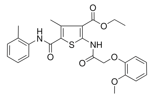 ETHYL 2-{[(2-METHOXYPHENOXY)ACETYL]AMINO}-4-METHYL-5-(2-TOLUIDINOCARBONYL)-3-THIOPHENECARBOXYLATE AldrichCPR