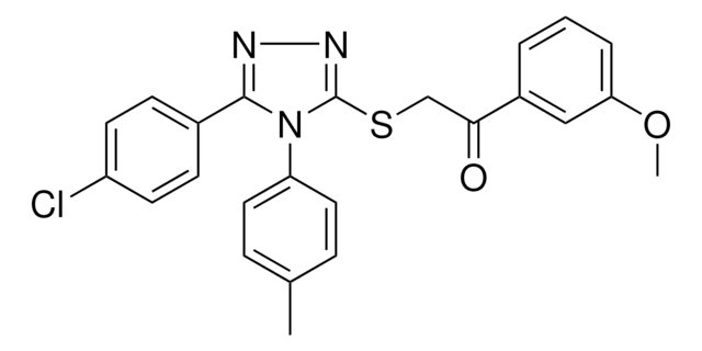 2-{[5-(4-CHLOROPHENYL)-4-(4-METHYLPHENYL)-4H-1,2,4-TRIAZOL-3-YL]SULFANYL}-1-(3-METHOXYPHENYL)ETHANONE AldrichCPR