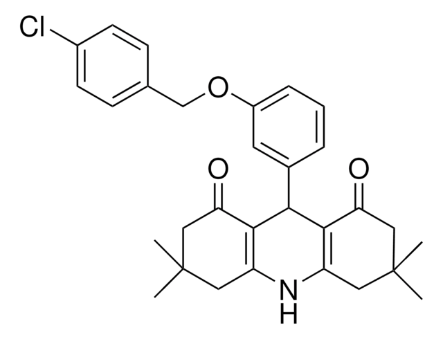 9-(3-((4-CHLOROBENZYL)OXY)PHENYL)-3,3,6,6-TETRAMETHYL-3,4,6,7,9,10-HEXAHYDRO-1,8(2H,5H)-ACRIDINEDIONE AldrichCPR