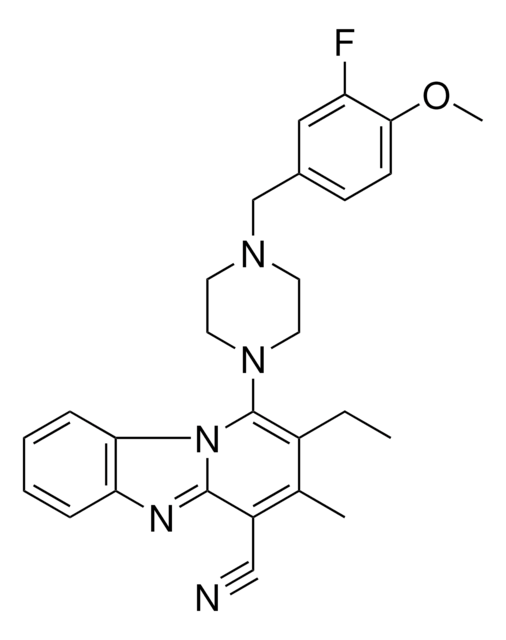 2-ETHYL-1-[4-(3-FLUORO-4-METHOXYBENZYL)-1-PIPERAZINYL]-3-METHYLPYRIDO[1,2-A]BENZIMIDAZOLE-4-CARBONITRILE AldrichCPR