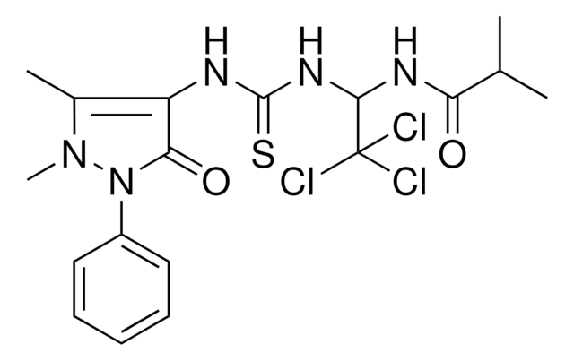 2-METHYL-N-[2,2,2-TRICHLORO-1-({[(1,5-DIMETHYL-3-OXO-2-PHENYL-2,3-DIHYDRO-1H-PYRAZOL-4-YL)AMINO]CARBOTHIOYL}AMINO)ETHYL]PROPANAMIDE AldrichCPR