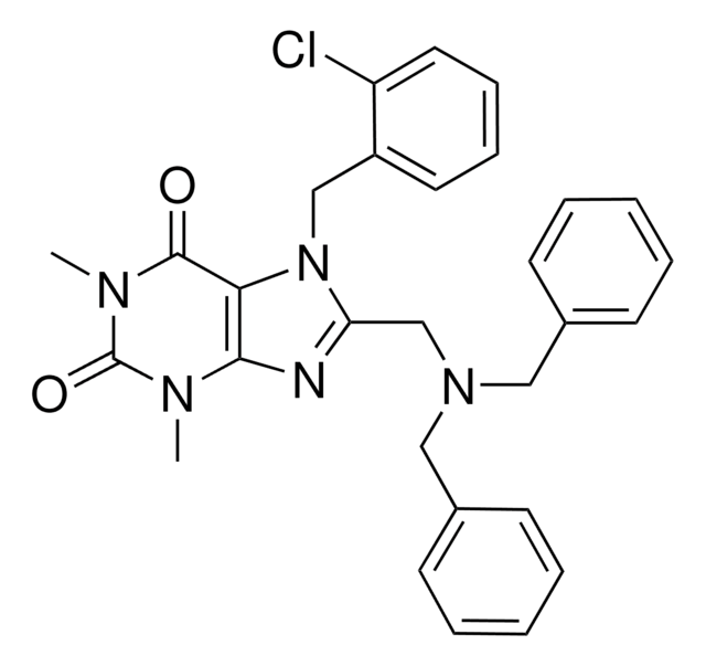 7-(2-CHLOROBENZYL)-8-[(DIBENZYLAMINO)METHYL]-1,3-DIMETHYL-3,7-DIHYDRO-1H-PURINE-2,6-DIONE AldrichCPR