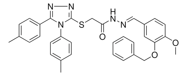 N'-{(E)-[3-(BENZYLOXY)-4-METHOXYPHENYL]METHYLIDENE}-2-{[4,5-BIS(4-METHYLPHENYL)-4H-1,2,4-TRIAZOL-3-YL]SULFANYL}ACETOHYDRAZIDE AldrichCPR