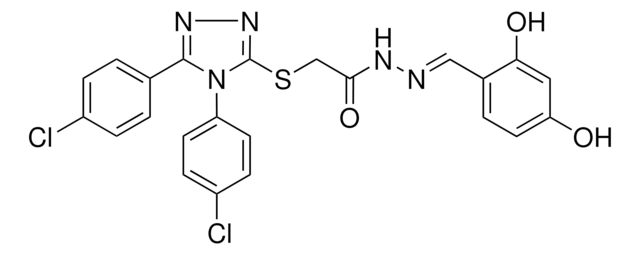 2-{[4,5-BIS(4-CHLOROPHENYL)-4H-1,2,4-TRIAZOL-3-YL]SULFANYL}-N'-[(E)-(2,4-DIHYDROXYPHENYL)METHYLIDENE]ACETOHYDRAZIDE AldrichCPR