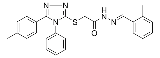 N'-[(E)-(2-METHYLPHENYL)METHYLIDENE]-2-{[5-(4-METHYLPHENYL)-4-PHENYL-4H-1,2,4-TRIAZOL-3-YL]SULFANYL}ACETOHYDRAZIDE AldrichCPR